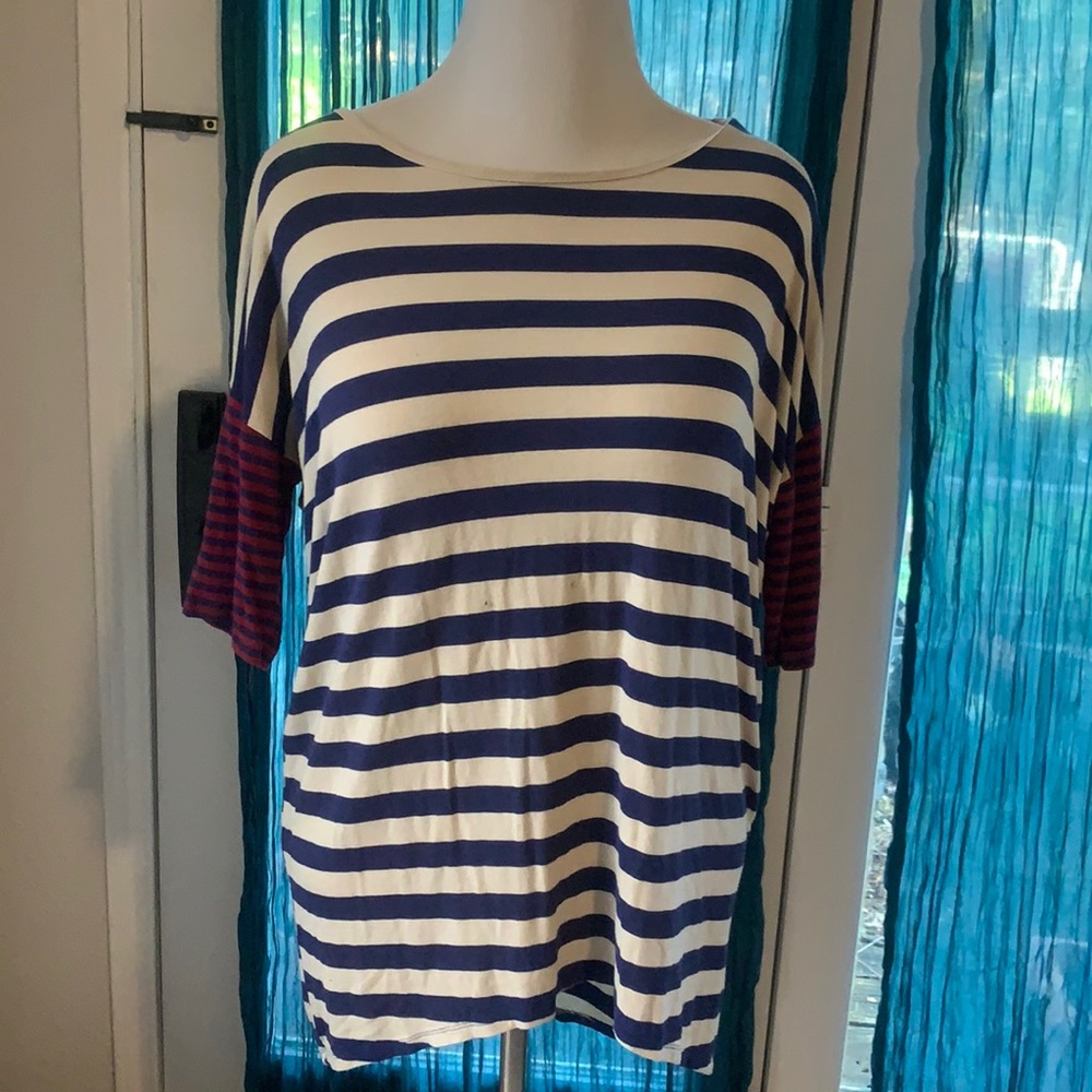 Red, White and Blue striped tunic
